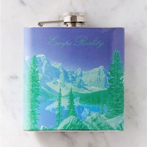 Urban Outfitters UO Mountains Escape Reality Flask - Picture 1 of 8